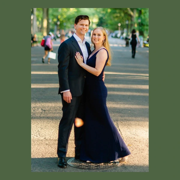 Romantic Couple Outdoor Wedding Portrait